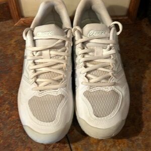 ASICS Women's White and Silver Trainers